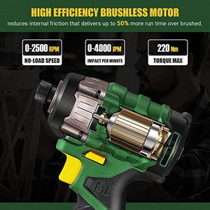 Avvitatore a Impulsi, POPOMAN Trapano a Impulsi Brushless,... - Ilgrandebazar