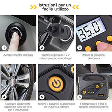 Carica l&#39;immagine nel visualizzatore di Gallery, AUTLEAD C5 Compressore Portatile per Auto, 12V 40L/M, Mini Pompa Elettrica... - Ilgrandebazar