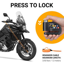 Carica l&#39;immagine nel visualizzatore di Gallery, Favoto Lucchetto Antifurto Moto Bloccadisco con Allarme Sonoro 110dB... - Ilgrandebazar