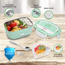Carica l&#39;immagine nel visualizzatore di Gallery, Timker Scaldavivande Elettrico Portatile,Scaldavivande Verde Chiaro