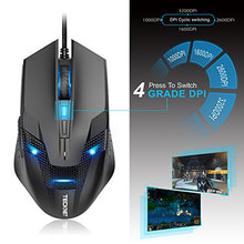 Carica l&#39;immagine nel visualizzatore di Gallery, TECKNET Mouse Gaming, Raptor da Gioco USB Ottico, 3200 DPI con 1, Nero