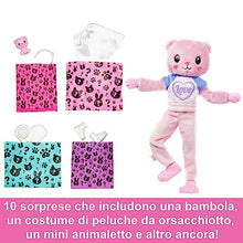 Carica l'immagine nel visualizzatore di Gallery, Barbie - Barbie Cutie Reveal Serie Pigiamini, bambola con costume da orsacchiotto di peluche, t-shirt Love, accessori e 10 sorprese cambia colore, giocattolo per bambini, 3+ anni, HKR04