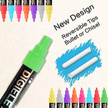 Carica l'immagine nel visualizzatore di Gallery, Pennarelli Gesso Liquido di DIGIELE, 8 Colori Assortiti Brillanti con 32... - Ilgrandebazar