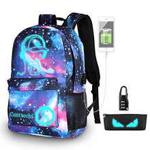Carica l&#39;immagine nel visualizzatore di Gallery, Anime di moda zaino, Ragazze zaino luminoso Scuola Borsa Galaxy