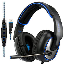 Carica l&#39;immagine nel visualizzatore di Gallery, SADES R7 Gaming Headset, USB Headset Cuffie da gioco stereo per Nero