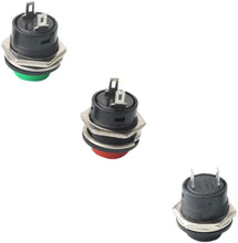 Carica l'immagine nel visualizzatore di Gallery, 15 x SPST interruttore a pulsante rotondo, a pressione, momentaneo, AC 6 A/125 V 3 A/250 V