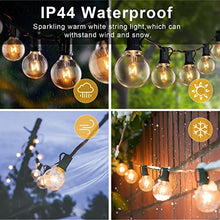 Carica l'immagine nel visualizzatore di Gallery, Catena Luminosa Esterno, TOGAVE 11M Catena Luci Esterni con 30+5 G40 Lampadina Ghirlanda Luci IP44 Impermeabile Filo Lampadine Esterno Decorazione per Giardino,Matrimonio,Festa - Bianco Caldo