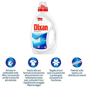 Dixan Classico Pulito Profondo Detersivo Liquido Lavatrice, 80 Lavaggi - Ilgrandebazar