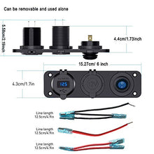 Carica l&#39;immagine nel visualizzatore di Gallery, QC3.0 Presa USB per Auto Doppio Accendisigari Caricabatteria per...