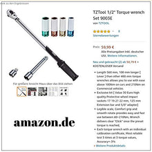 Carica l&#39;immagine nel visualizzatore di Gallery, TZTool - Set di chiavi dinamometriche da 1/2&quot; (1,27cm), Torque Wrench, 9003E - Ilgrandebazar