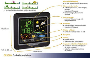 TFA Dostmann Season 35.1150.01 - Stazione Meteo Radio con sensore Esterno,... - Ilgrandebazar