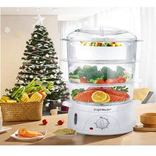 Carica l&#39;immagine nel visualizzatore di Gallery, Aigostar Fitfoodie 30CFO - Vaporiera con Timer, 3 cestini, 800W, BPA Free e... - Ilgrandebazar