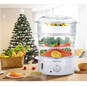 Aigostar Fitfoodie 30CFO - Vaporiera con Timer, 3 cestini, 800W, BPA Free e... - Ilgrandebazar
