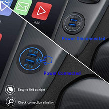 Carica l&#39;immagine nel visualizzatore di Gallery, QC3.0 Presa USB per Auto Doppio con Interruttore Touch 12V / 24V 36W Blu