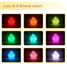 Carica l&#39;immagine nel visualizzatore di Gallery, YISSVIC Luce Notturna LED per Bambino 9 Colori 10 Livelli Multicolore - Ilgrandebazar