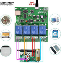 Carica l&#39;immagine nel visualizzatore di Gallery, Newgoal WiFi Relè jog momentaneo/Interruttore autobloccante Modulo Dc4-ew