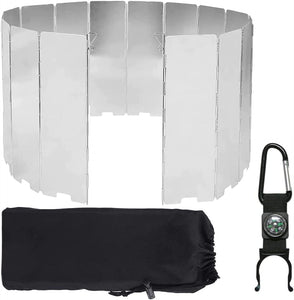 Parabrezza Per Fornello Da Campeggio - 16 Piatti In Alluminio Pieghevole, Antivento E Leggero - Foto 4