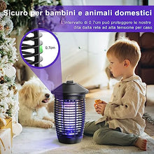 Carica l'immagine nel visualizzatore di Gallery, PALONE TMACTIME Lampada Antizanzare Elettrica, 4500V 20W UV Zanzariera Elettrica Impermeabile IPX4, per Insetticida Zanzare per Casa Giardino Interno Esterno Cucina, con 1 Spazzole Pulite