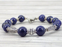 Carica l&#39;immagine nel visualizzatore di Gallery, Bracciale da donna Thurcolas in argento placcato Lapis Lazuli della gamma... - Ilgrandebazar
