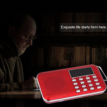 Carica l&#39;immagine nel visualizzatore di Gallery, docooler Mini FM Portatile Radio Altoparlanti con Display LCD Supporto Rosso