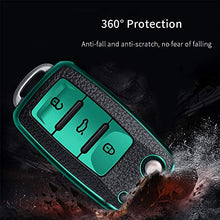 Carica l&#39;immagine nel visualizzatore di Gallery, ontto Custodia Protettiva per Chiave Pieghevole Portachiavi Auto in Rosso