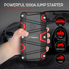 Carica l'immagine nel visualizzatore di Gallery, YABER Avviatore Emergenza per Auto, 1200A 15000mAh Batteria Auto...