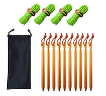 Carica l'immagine nel visualizzatore di Gallery, Yuanj 10 Kit di picchetti per Tende in Alluminio e funi Linee...