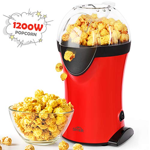 SIMBR Macchina per Popcorn, ad Aria Calda Popocorn Compatta...