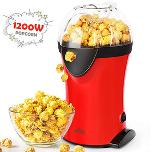SIMBR Macchina per Popcorn, ad Aria Calda Popocorn Compatta...