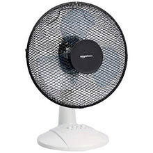 Carica l'immagine nel visualizzatore di Gallery, AmazonBasics - Ventilatore oscillante da tavolo, a 3 velocità, 40 W, Nero
