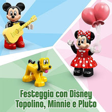 Carica l&#39;immagine nel visualizzatore di Gallery, LEGO 10941 DUPLO Disney Il Treno del Compleanno di Topolino e Minnie, Giocattolo con Personaggi, Giochi Educativi per Bambini e Bambine da 2 Anni in su, Idea Regalo con Torta e Palloncini