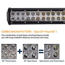 Carica l'immagine nel visualizzatore di Gallery, Willpower barra luminosa a led, 20 pollici 126W spot flood fascio combinato E