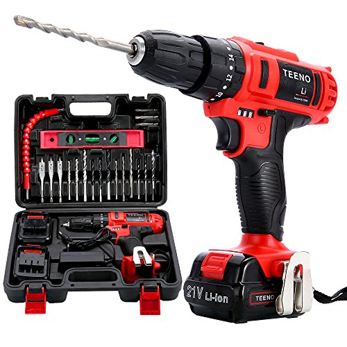 TEENO Trapano Avvitatore a Percussione senza fili 21V+2 Li a... - Ilgrandebazar