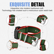 Carica l'immagine nel visualizzatore di Gallery, OLLREAR Nylon Cinturini Orologi Sostituzione compatibile 22mm, Verde &amp; Rosso - Ilgrandebazar