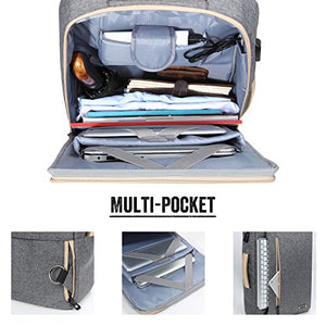 Lifewit Zaino Porta PC, Borsa Per Laptop con Caricatore USB, 15,6 Pollici