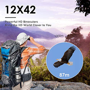 Binocolo Professionale, 12x42 Portatile HD con Clip per Smartphone,...