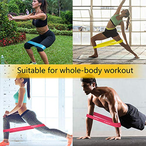 Gritin Elastici Fitness, [Set di 5] Banda Verde - Blu - Giallo - Rosa - Nero