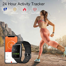 Carica l&#39;immagine nel visualizzatore di Gallery, LIFEBEE Smartwatch Orologio Fitness Uomo Donna con Cardiofrequenzimetro Nero