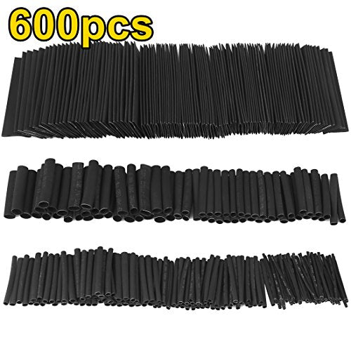 Guaine Termorestringenti, HTBAKOI Guaina Termorestringente Nera 600pz Set di... - Ilgrandebazar