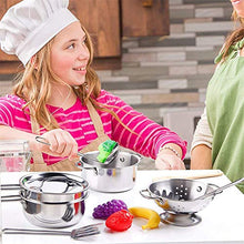 Carica l&#39;immagine nel visualizzatore di Gallery, Giocattoli per Pentole Cucina Bambini, in Acciaio...