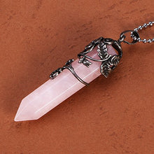 Carica l&#39;immagine nel visualizzatore di Gallery, ULTNICE Ciondolo di cristallo Collana Quarzo Rosa - Ilgrandebazar