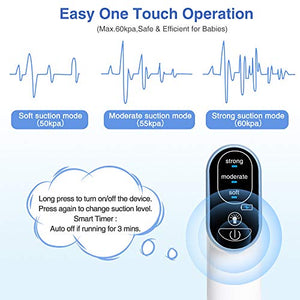 Aspiratore Nasale Neonato Electrico USB Impermeabile Aspirapolvere Blu - Ilgrandebazar