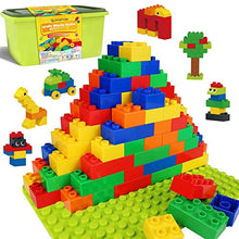 Carica l&#39;immagine nel visualizzatore di Gallery, ShineFinder Costruzione Grandi mattoncini, mattoncini costruzioni per bambini a partire dai 2 anni in su, con scatola di pietre, set per giochi creativi