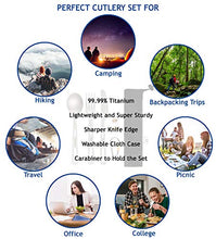 Carica l'immagine nel visualizzatore di Gallery, Titanium Utility posate extra Strong ultra leggero (Ti), 3 Piece Cutlery Set