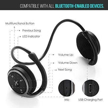 Carica l'immagine nel visualizzatore di Gallery, KAMTRON Cuffie Bluetooth Senza Fili Sport Pieghevoli Portatile Sport Cuffie Wireless with Stereo HiFi con Microfono Integrato, per Tutti i Dispositivi, Nero