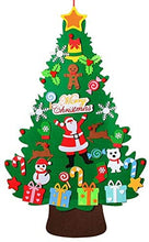 Carica l&#39;immagine nel visualizzatore di Gallery, WOTEK Albero Natale Feltro DIY Alberi Natale Artificiali Addobbi Educativo Giocattolo Regalo Bambini per Decorazioni Murali Natalizie da Parete, Porte, Ufficio, Aula - 40 Ornamenti (100cm*60cm)
