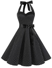 Carica l'immagine nel visualizzatore di Gallery, DRESSTELLS Donne 1950 Audrey Hepbun Vintage con S, Black Small White Dot - Ilgrandebazar