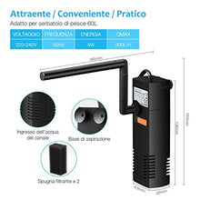 Carica l'immagine nel visualizzatore di Gallery, OMORC Filtro Acquario Interno Multifunzionale con 2 Spugne Filtranti blu - Ilgrandebazar