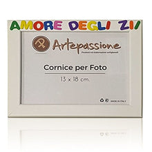 Carica l&#39;immagine nel visualizzatore di Gallery, Cornici per foto in legno con la scritta Amore Degli Zii, da appoggiare o... - Ilgrandebazar