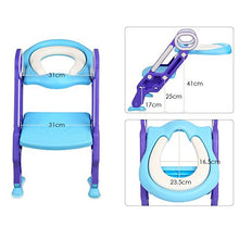 Carica l&#39;immagine nel visualizzatore di Gallery, KEPLIN Riduttore WC per Bambini con Scaletta Pieghevole, Kit Toilette Viola - Ilgrandebazar